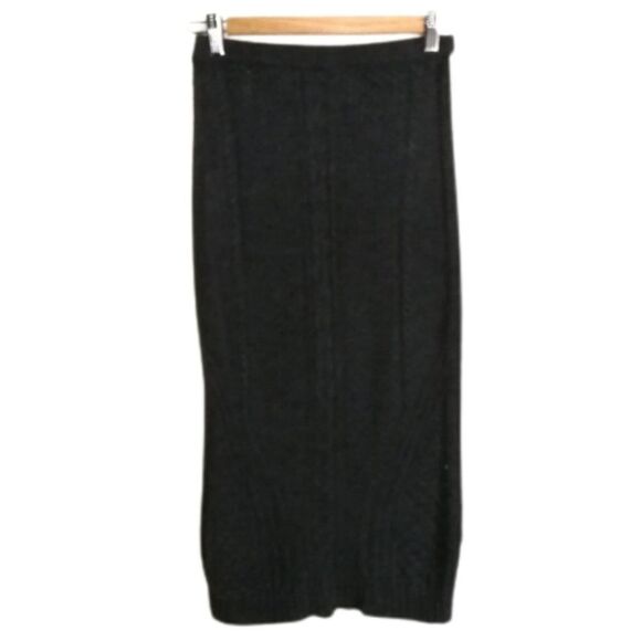 Anthropologie SPARROW Winter Grey Cable Chunky Knit Maxi Skirt Size extra-Small - Picture 1 of 11